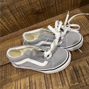 Vans Kids Gray and White Sneakers